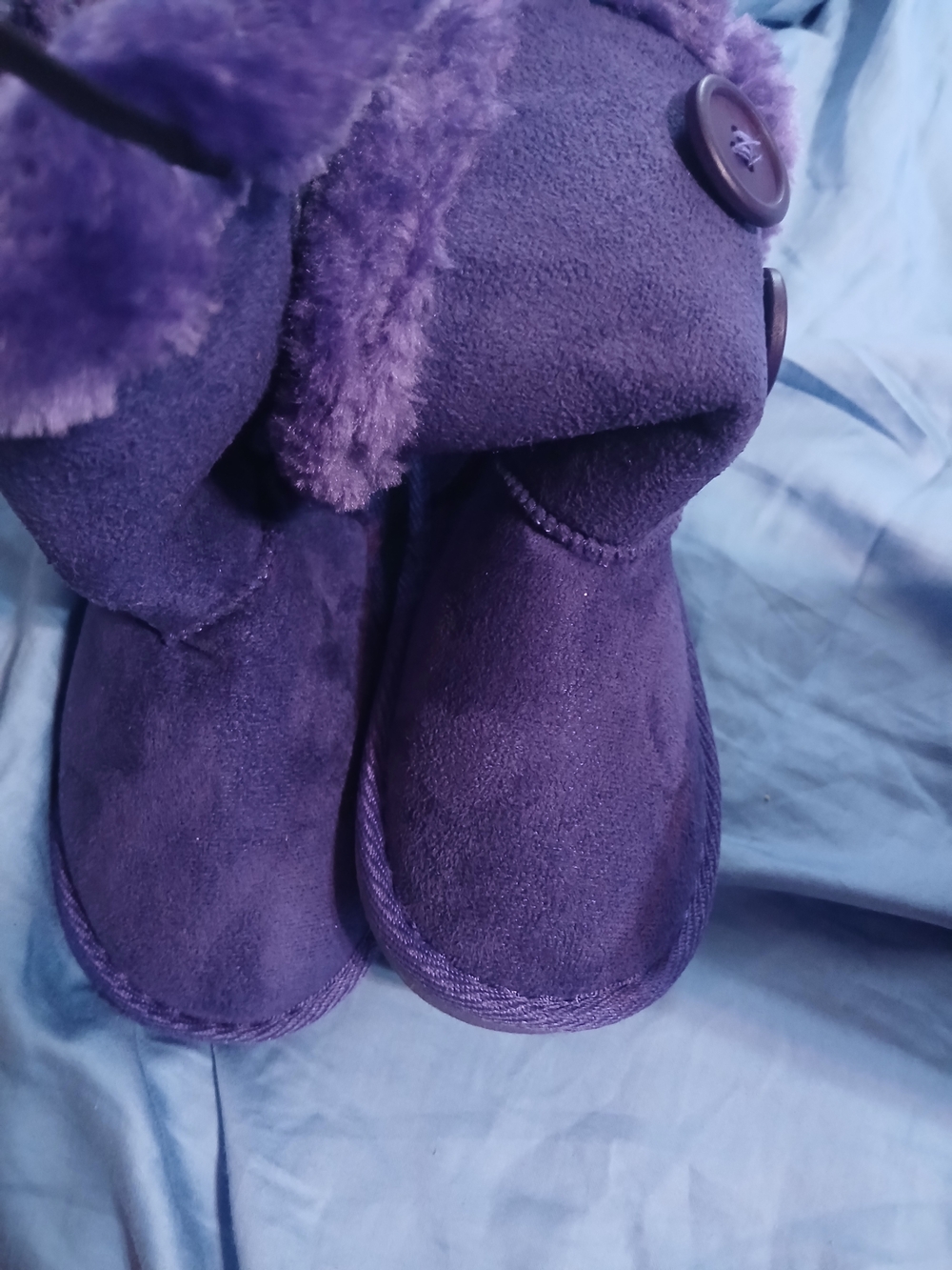 Girls' Purple Fuzzy Winter Boots - Kids Shoes